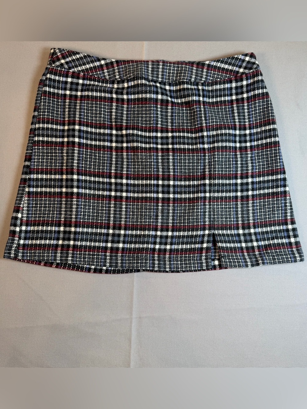 No Boundaries szXL(15-17) Plaid Mini Skirt in Black, White, Blue &Red Schoolgirl